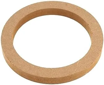 QWORK Wooden Speaker Spacer Rings, 8 Pcs 6.5" Car MDF Speaker Ring, MDF Tweeter Wood Rings for 6.5 Inch Speakers