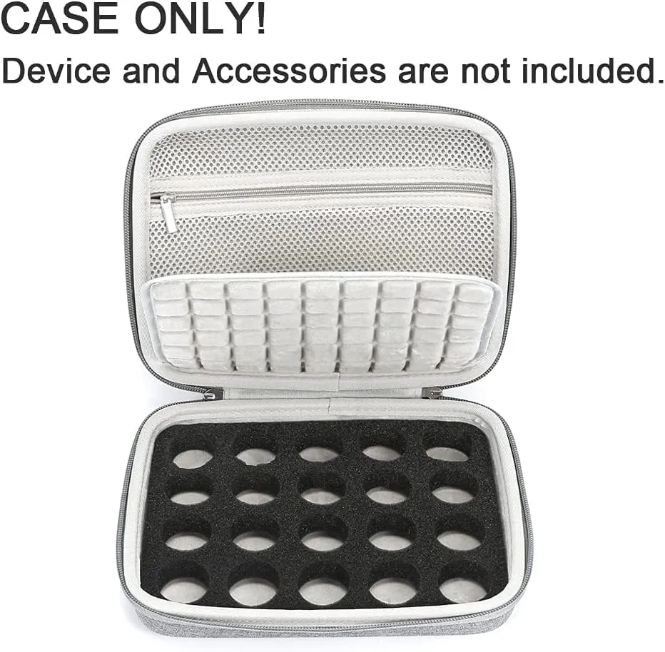 RAIACE Hard Carrying Case Compatible with BakuCores and Battle Figure, Small Dolls, Toys Organizer Storage Box with Mesh Pocket. (Case Only)-Gray(Gray Lining)