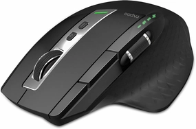 Rapoo Bluetooth Wireless Mouse, 4 Adjustable DPI Rechargeable, Multi-Device (3 Bluetooth USB) Programmable Ergonomic Mouse with Side Roller, Laser Mouse for Laptop Desktop PC