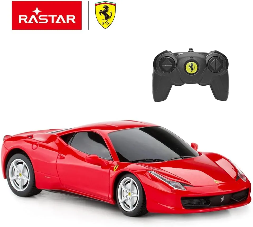 RASTAR Remote Control Car - 1/24 Scale Ferrari 458 Italia Model Toy Car - Red
