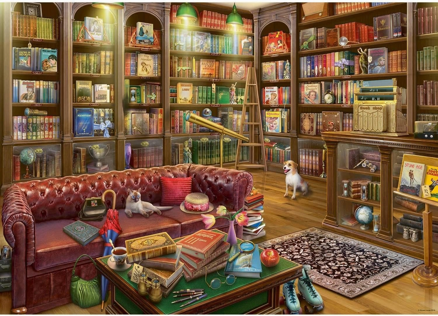 Ravensburger The Reading Room 1000 Piece Jigsaw Puzzle for Adults | Unique, Pieces | Anti-Glare Surface | FSC Certified, Eco-Friendly | Amazon Exclusive