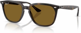 Ray-Ban RB4362 Square Sunglasses For Men For Women   BUNDLE With Designer iWear Complimentary Eyewear Kit