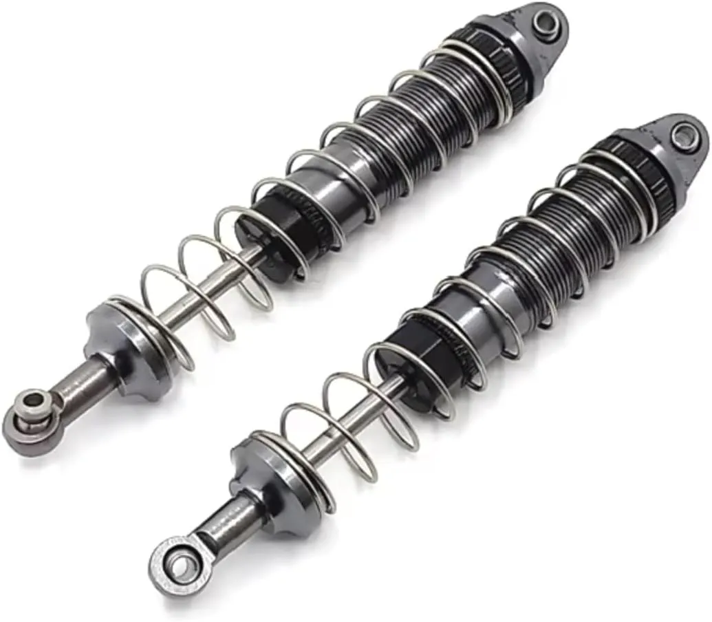 RC Car DIY Parts for WLtoys 12427 12428-A B 12429 12423 FY01 FY02 FY03 1/12 Metal Modified Hydraulic Rear Shock Absorber RC Car Upgrade Parts(Gray)