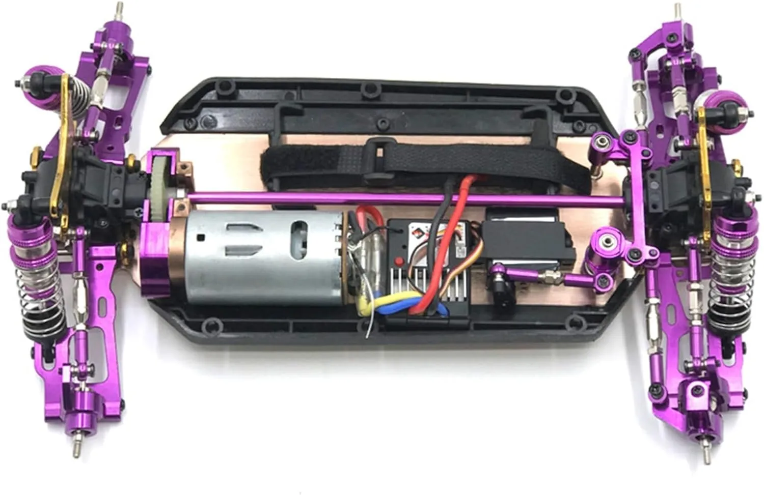RC Car Parts for Wltoys 1:14 144010 144002 144001 1:12 124016 124017 124018 124019 RC Car Upgrade Parts Metal Linkage Servo Pull Steering Tie Rod Set(Purple)