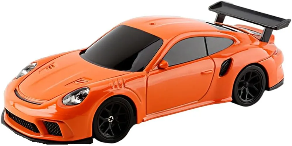 RC Car, RC Electric Mini Racing Drift Car 1/43 Scale 2.4G Full Proportional Car Model with Lights Kit, Remote Control Sports Car for Boys Adults Teens - RTR Version/Orange