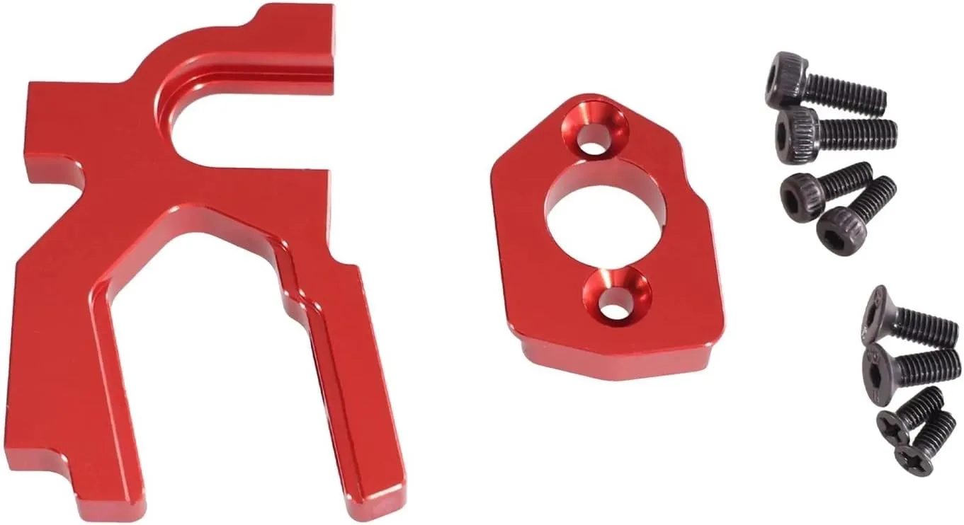 RC Car Repair Kit for Wltoys 1/14 144001 144002 144010 1/12 124016 124017 124018 124019 LC for Racing 1/14 RC Car Adjustable Motor Fixed for Seat Upgrade Accessories(Red)