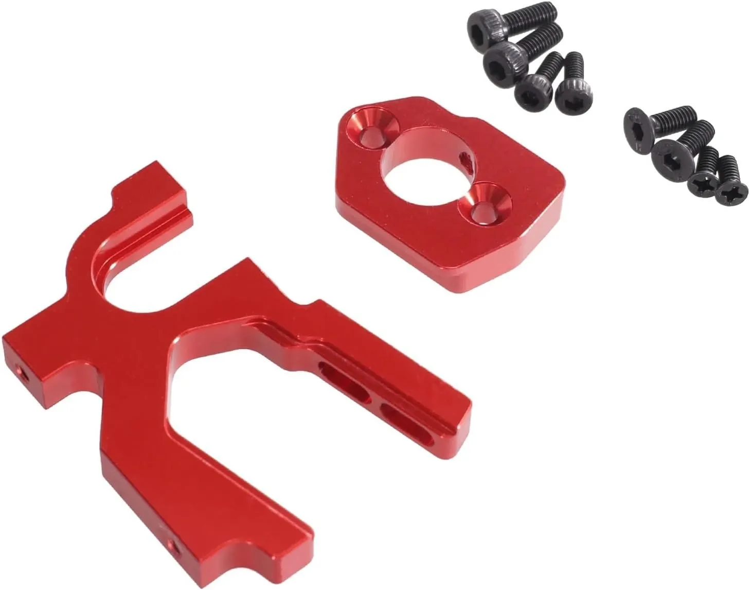 RC Car Repair Kit for Wltoys 1/14 144001 144002 144010 1/12 124016 124017 124018 124019 LC for Racing 1/14 RC Car Adjustable Motor Fixed for Seat Upgrade Accessories(Red)