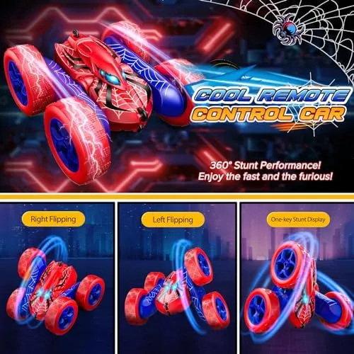 RC Cars Remote Control Car, Double Sided 360°Flip 4WD Rechargeable RC Drift Car,Toys for 3-12 Year Old Boys,Toys for Ages 5-7 Toys for Ages 8-13 Easter Basket Stuffers
