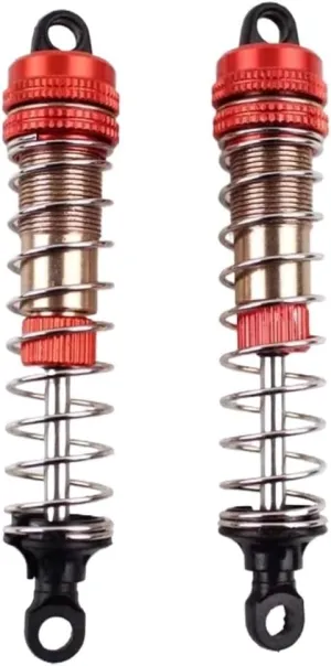 Rc Damper Shock Absorber For SCY 1: 12 Accessory For Universal Alloy Hydraulic Shock Absorber Adjustable Soft Hard Hardness RC Cars Parts Upgrade, Replacement And Use(Red)