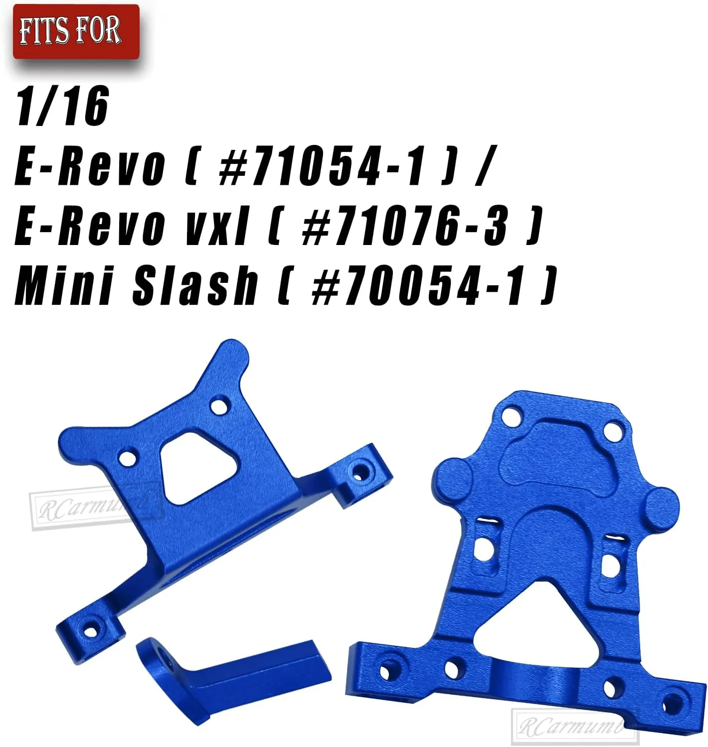 RC Front Rear Body Post Mount Upgrades Part for 1/16 E-REVO 71076-3,Mini Slash 70054-1,2PCS Alloy Front Body Post Mount & Rear Body Post Mount Hops Up,Navy Blue