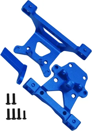 RC Front Rear Body Post Mount Upgrades Part for 1/16 E-REVO 71076-3,Mini Slash 70054-1,2PCS Alloy Front Body Post Mount & Rear Body Post Mount Hops Up,Navy Blue