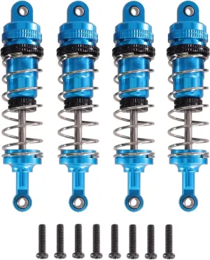 RC Repair Parts Compatible with WLtoys 144001 144002 144010 124019 124017 RC Car Metal Upgrade Parts Oil Type Shock Adjustable Absorber(Blue)