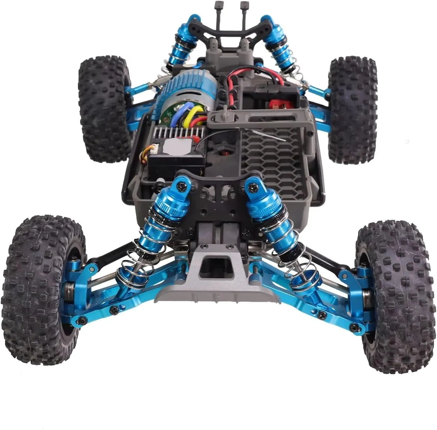 RC Repair Parts Compatible with WLtoys 144001 144002 144010 124019 124017 RC Car Metal Upgrade Parts Oil Type Shock Adjustable Absorber(Blue)