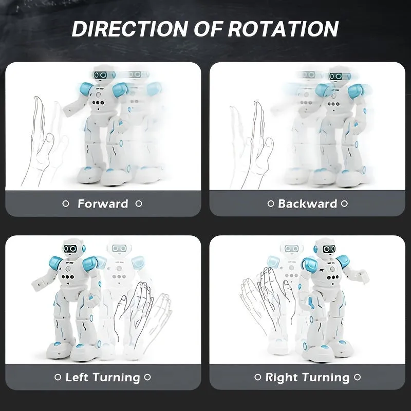 RC Robot Toys for Kids - Remote Control Gesture-Sensing, Programmable Dancing, Walking, Singing Intelligent Robot, Rechargeable, for 8  Years