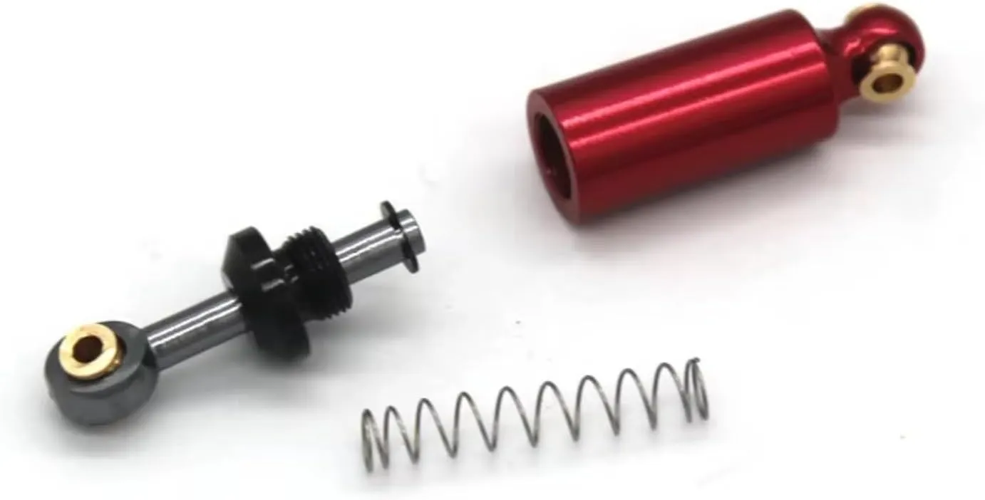 Rc Shock Absorber For FMS For Fcx24 1/24 4PCS Built-in For Spring Shock Absorber RC Remote Control Car Parts And Accessories Upgrade Replacement And Use(Red)