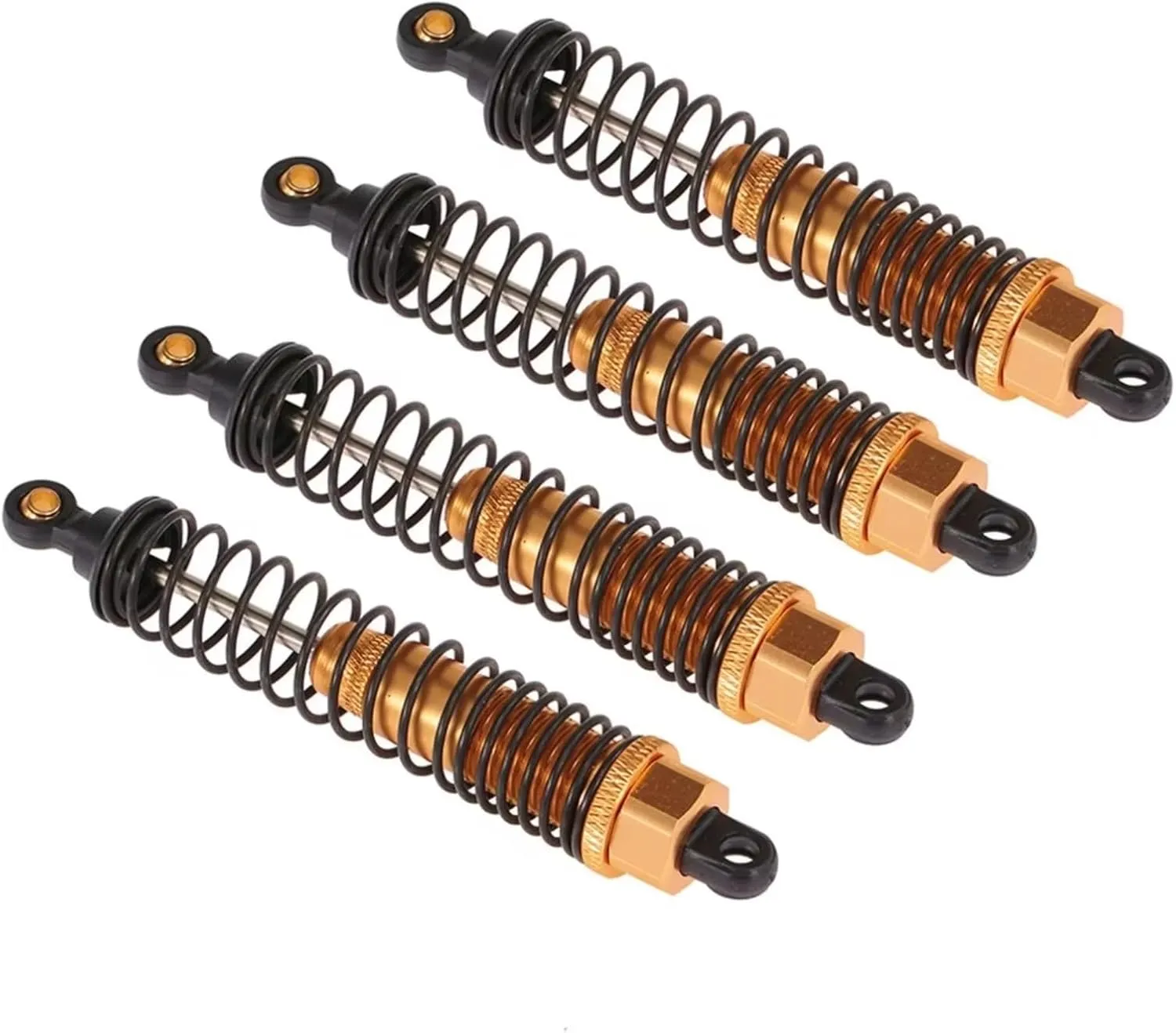 Rc Shock Absorber For HSP 108004 182004 1/10 4pcs 94111 94188 08001 08058 108mm Metal Shock Absorber Damper Rc Car Parts And Accessories Replacement And Use(Yellow)