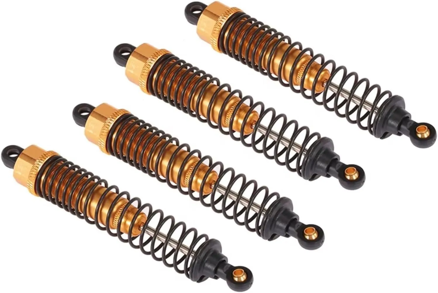 Rc Shock Absorber For HSP 108004 182004 1/10 4pcs 94111 94188 08001 08058 108mm Metal Shock Absorber Damper Rc Car Parts And Accessories Replacement And Use(Yellow)