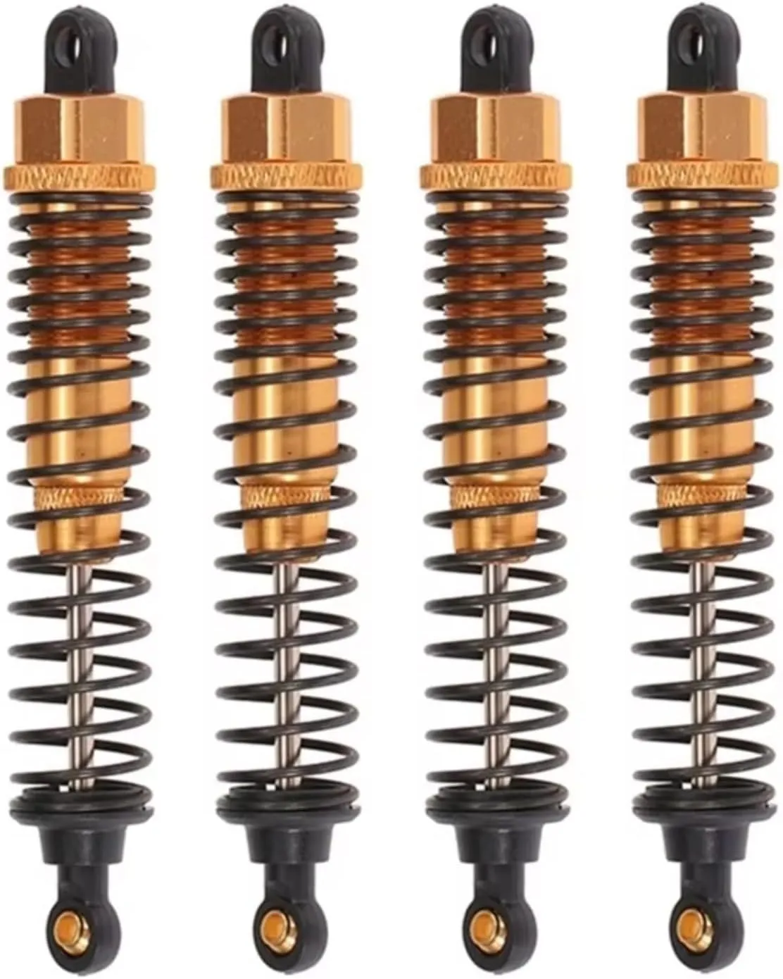 Rc Shock Absorber For HSP 108004 182004 1/10 4pcs 94111 94188 08001 08058 108mm Metal Shock Absorber Damper Rc Car Parts And Accessories Replacement And Use(Yellow)