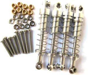 Rc Shock Absorber For WPL C14 C24 For MN D90 D91 D99S 4Pcs Shock Absorber Damper For Silver RC Car Tracked Vehicle Parts And Accessories Upgrade Replacement Use
