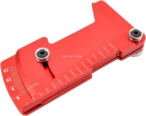 RC Upgrade Accessory Compatible with Tamiya for HSP for HPI 1/8 1/10 RC Car Adjustable Ruler Adjusting RC Car Wheel Rim Camber 15 Degrees for Hobby Tools CNC(Red)