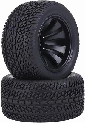 RC Accessory 2Pcs/Set 1/12 Rubber for Racing Car Tyre Tires & Plastic Hubs Wheel Rims for 1:12 RC Car for Racing Car RC Spare Parts Wheel Tire
