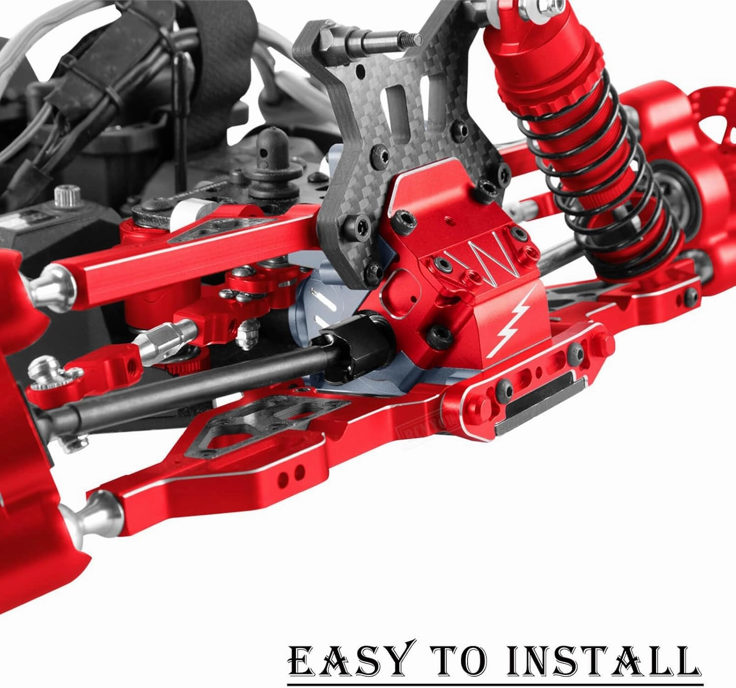 RC Aluminum Gearbox Case & Diff Gear 43T/13T Upgrades Part for 1/8 Kraton Outcast Typhon Notorious 6s BLX 1/7 Infraction Felony Mojave 6s BLX Limitless,Red