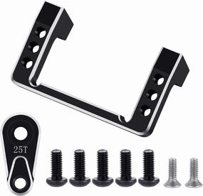 RC Car Aluminium Servo Mount Servo Fixed Bracket Stand with Metal Servo Horn Arm for Losi 1/16 Mini-B 2WD Buggy RC Car Upgrade Parts