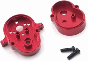 RC Car DIY Parts for WPL D12 1/10 Metal Modified Gearbox Housing Remote Control Crawler Vehicle Upgrade Parts Accessories(Red)
