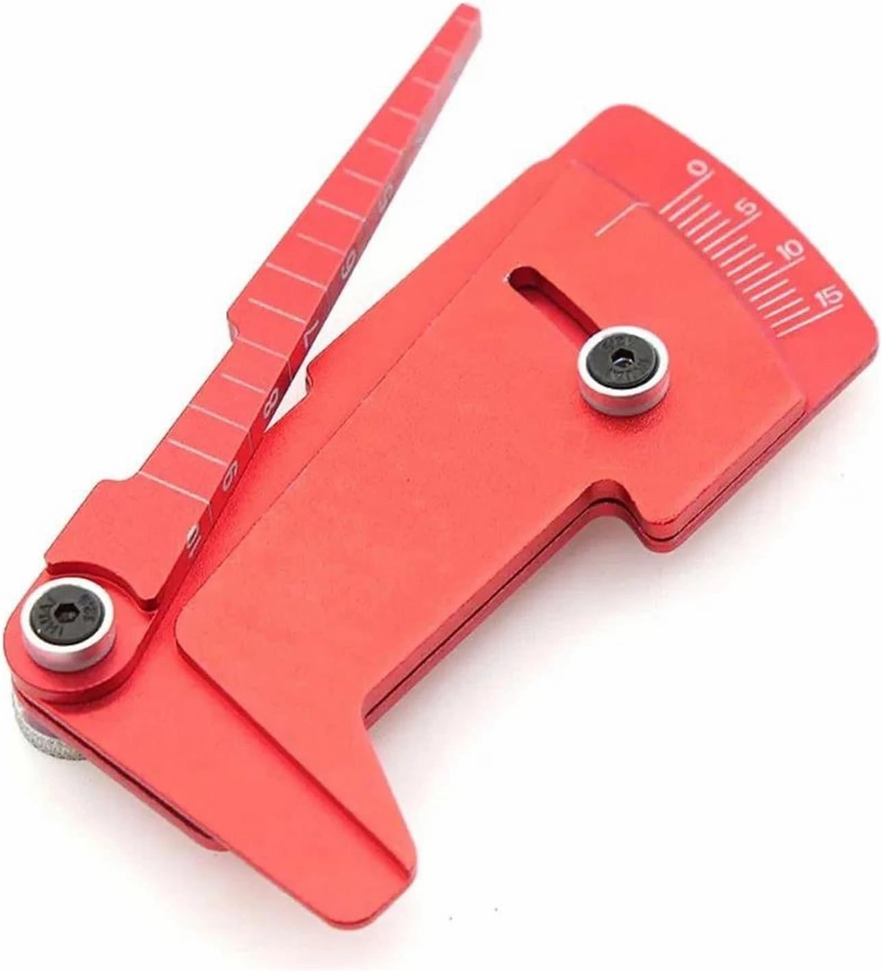 RC Car Parts for Yokomo for Hsp for Tamiya for MST 1/10 1/12 Adjustable Ruler Wheel Hub Balance Ruler Camber 15° Tools RC Model Car Drift for Racing Tools(Red)