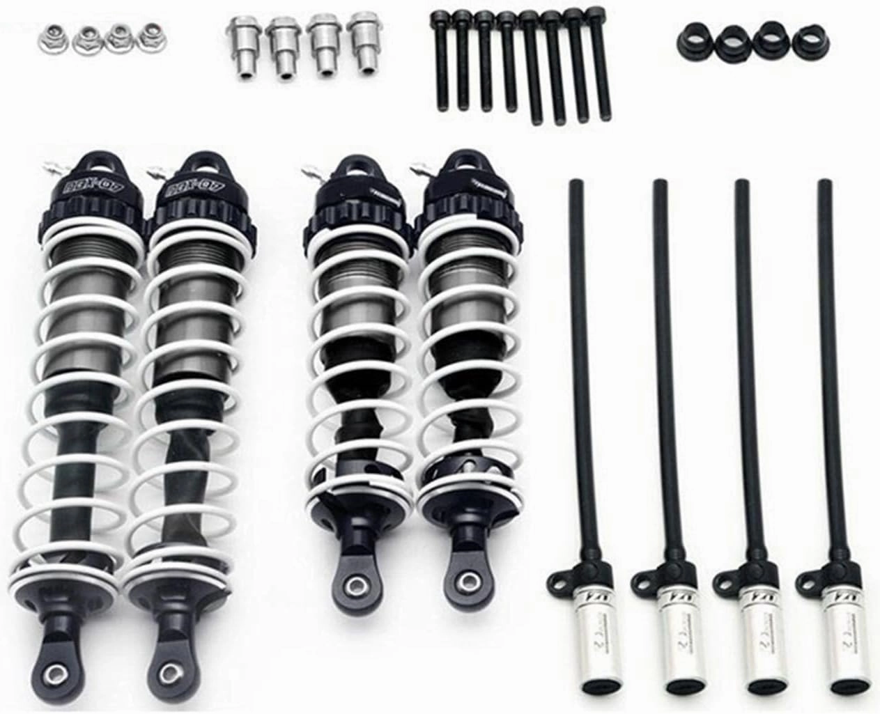 RC Car Shock Absorber, For ZD-Racing 1/7 RC Car Metal Adjustable Hydraulic Shock Absorber Set Replacement For ZD-Racing 1/7 EX07 Car Upgrade Accessoreis