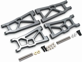 RC Car Swing Arm, for ZD-Racing 1/10 RC Car Metal Front Rear Lowering Arms Kit Replacement for ZD-Racing DBX10 DBX-10 1/10 Car Upgrade Accessoreis (Color : 1 Set Gray)
