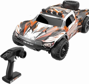 RC Cars, Remote Control Car 1:10 Scale 48 Km/h High Speed Off Road RC Truck with Lights, 4WD All Terrains Waterproof Electric Toy Racing Car for Boys Girls