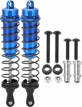 RC Oil Filled Shocks 1/8 140mm Adjustable Damper SLASH 2WD RC Car Black 2 Pcs Enhanced Performance (Blue)