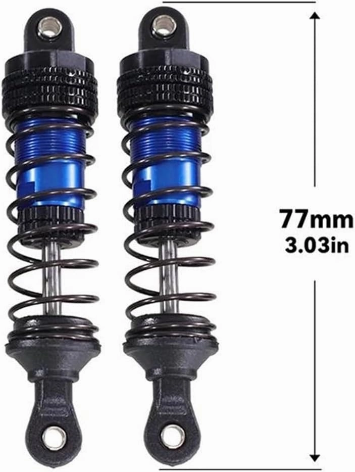 RC Parts for Wltoys 144001 144002 144010 124007 124008 124016 124017 124018 124019 Metal Shock Absorber Oil Damper RC Car Upgrade Parts Accessories(Natural,Set)