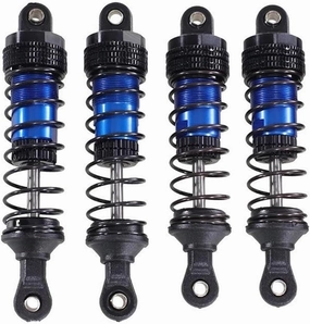 RC Parts for Wltoys 144001 144002 144010 124007 124008 124016 124017 124018 124019 Metal Shock Absorber Oil Damper RC Car Upgrade Parts Accessories(Natural,Set)