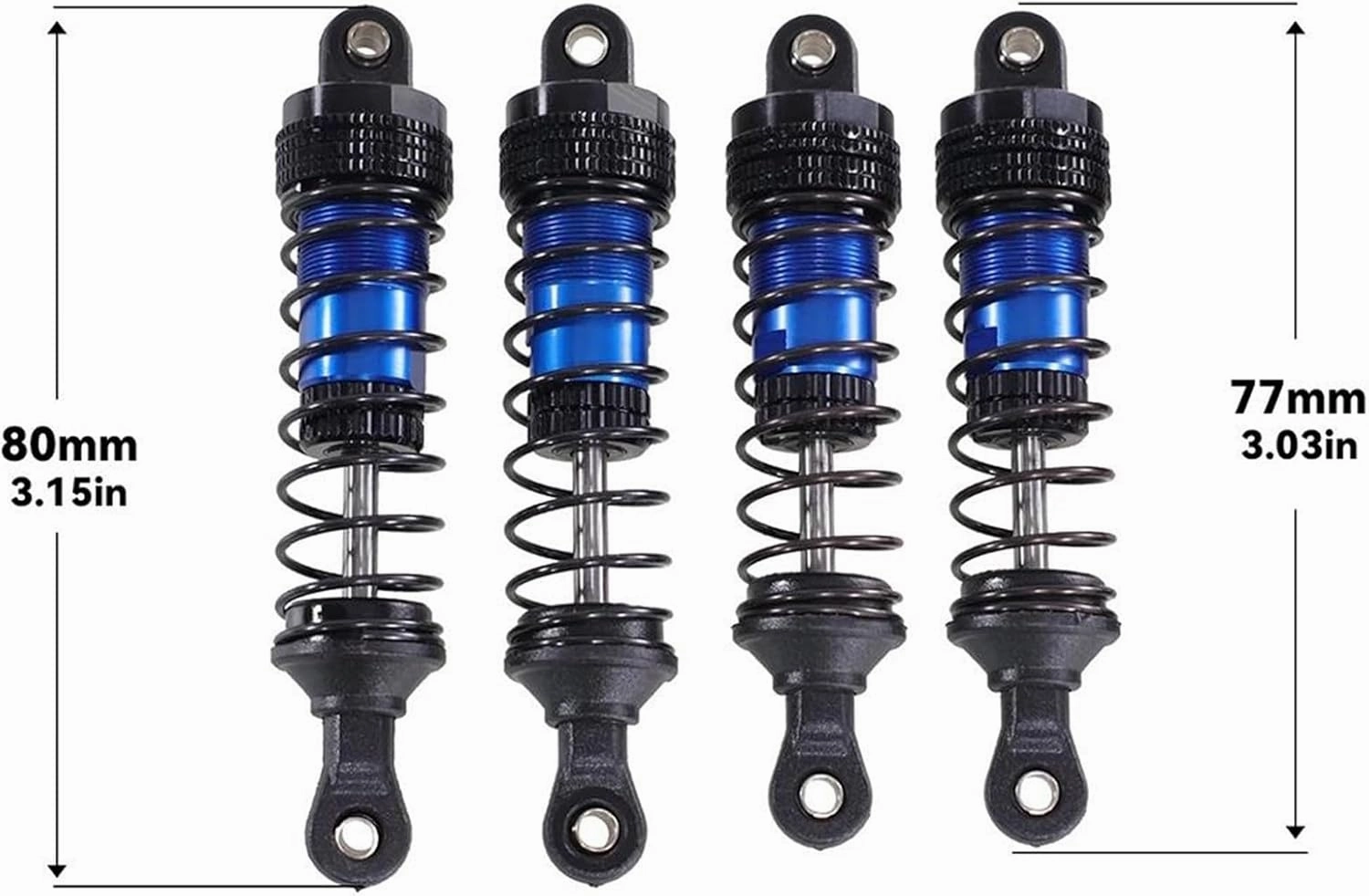 RC Parts for Wltoys 144001 144002 144010 124007 124008 124016 124017 124018 124019 Metal Shock Absorber Oil Damper RC Car Upgrade Parts Accessories(Natural,Set)