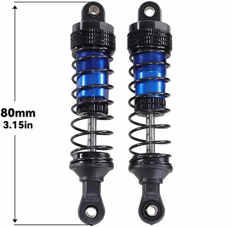RC Parts for Wltoys 144001 144002 144010 124007 124008 124016 124017 124018 124019 Metal Shock Absorber Oil Damper RC Car Upgrade Parts Accessories(Natural,Set)
