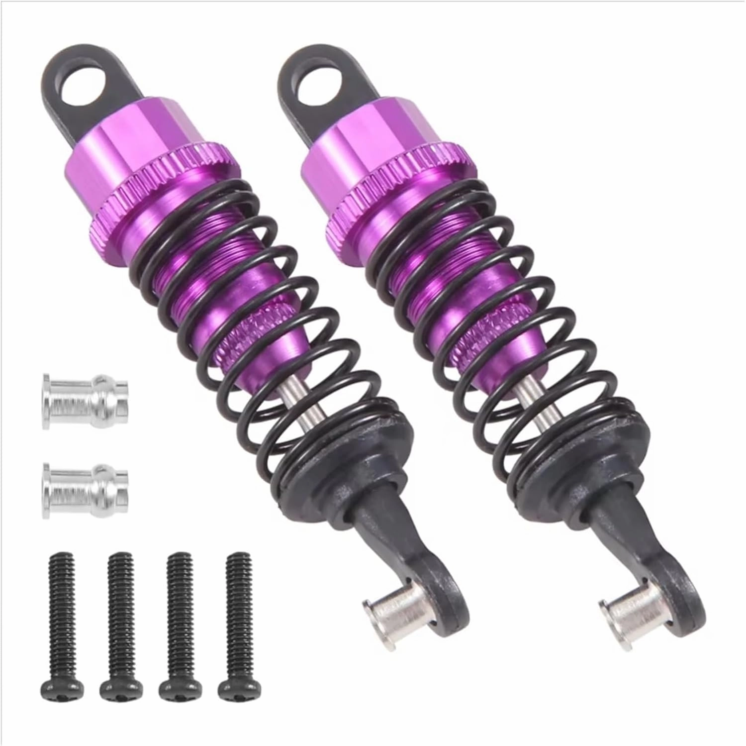 Rc Shock Absorber For Hpi For Hsp For Traxxas For Losi For Wltoys A959 A969 A979 K929 1/18 AC52 2Pcs Oil Adjustable 65Mm Shock Absorber Damper Rc Car Parts(Purple)