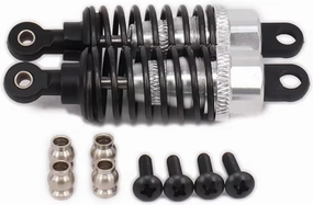 Rc Shock Absorber For HPI RS4 114435 RS4006 6061-T6 1/10 2pcs 68MM Long Adjustable Shock Absorber Damper Oil Filled Type Rc Car Parts And Upgrade Replacement Use(Silver)