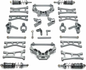 Rc Shock Absorber For HuanSu 14321 For Jjrc C8802 YDJ-D879 1/14 Metal Metal Shock Absorber Kit RC Car Parts Parts And Accessories Upgrade Replacement And Use(Gray)