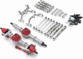 Rc Shock Absorber For MN D90 D91 D96 For MN98 99S 1/12 Metal Upgrade Front And Rear Axle Assembly Tie Rod Shock Absorber Kit RC Car Parts Parts Replacement Use(White)