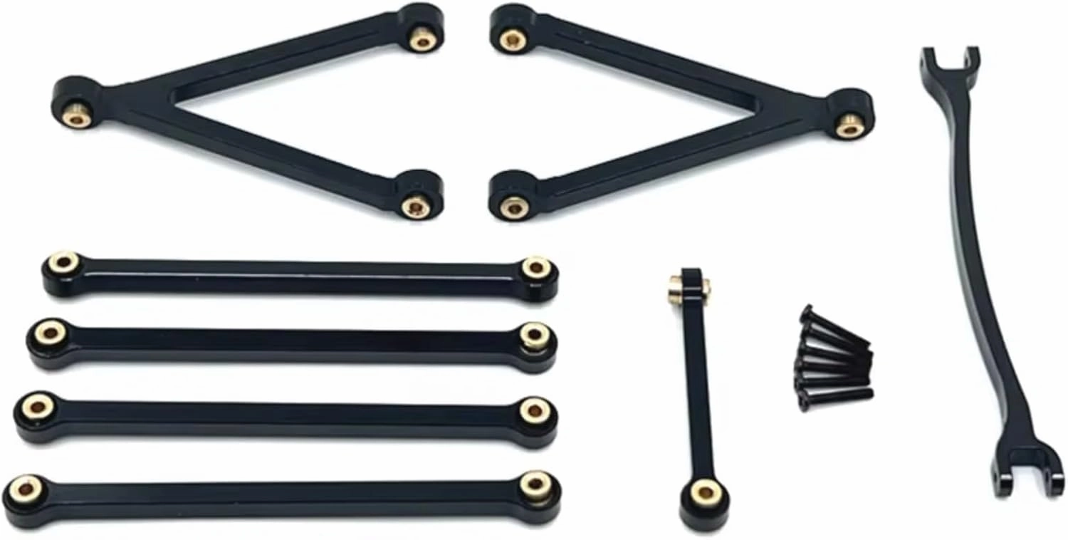 Rc Special Connecting Rod for FMS FCX24M D90 D110 1/24 Metal Pull Rod RC Car Trucks and Off-Road Tracked Vehicles Parts and Accessories Upgrades Replacement and Use(Black)