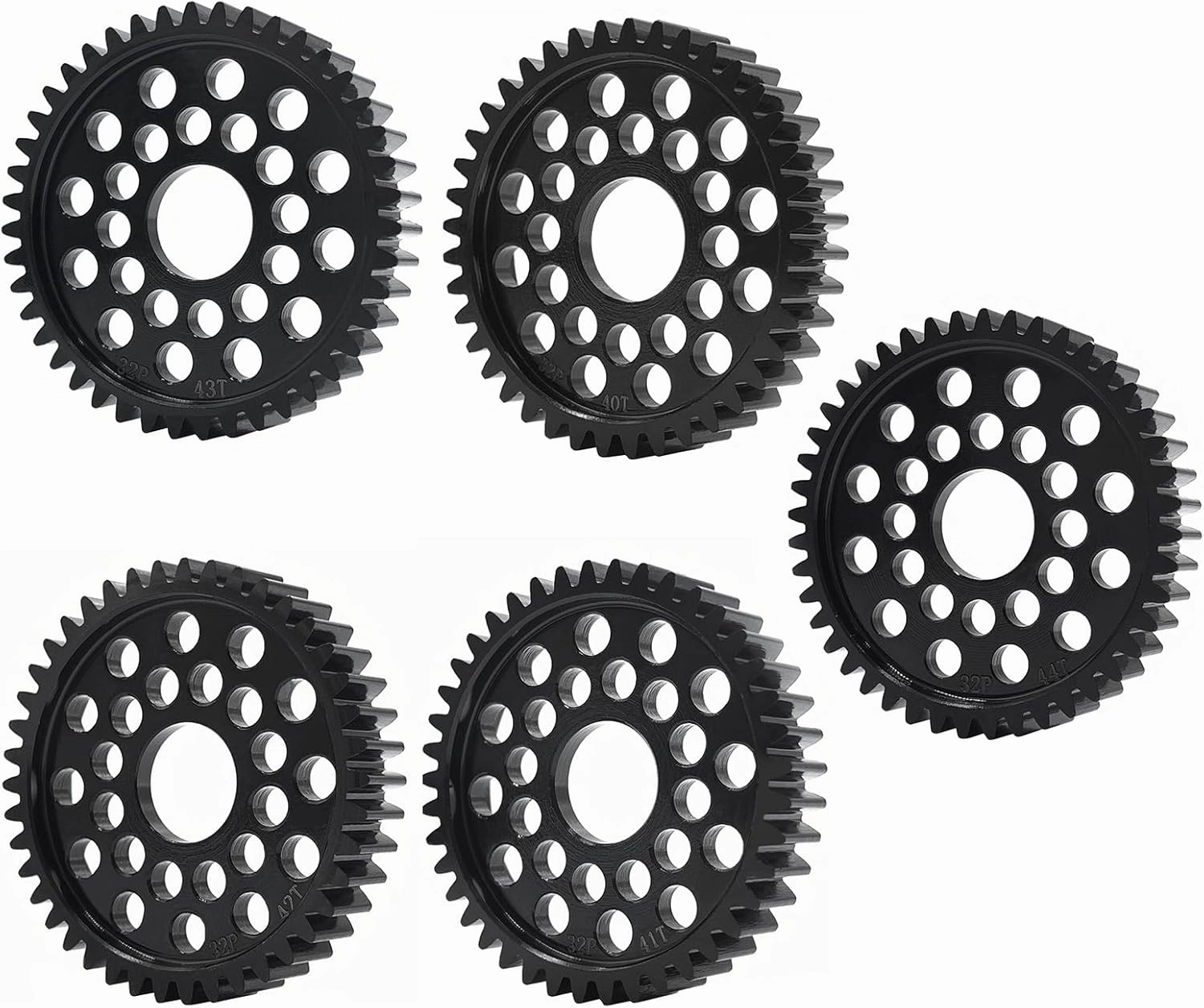 RC Steel Spur Gear 32P 40T 41T 42T 43T 44T Hardened Steel Upgrades Main Gear for 1/10 Xpress XM1S Execute 4WD Mini E-RC Car (43T)