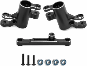 RC Steering Bellcrank Set for RC Crawler Car for Traxxas Mini Maxx Monster Truck-107154-1 RC Car (Black)
