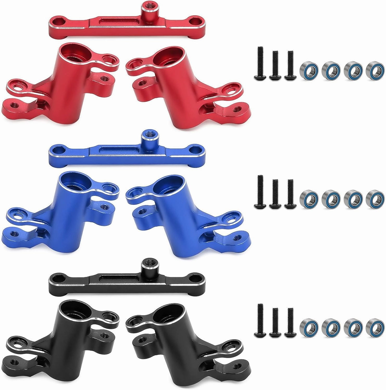 RC Steering Bellcrank Set for RC Crawler Car for Traxxas Mini Maxx Monster Truck-107154-1 RC Car (Black)