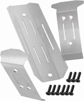 RC Upgrades Part Chassis Protect Armor Skid Plate Guard for 1/16 Mini Maxx 4WD RTR Brushless Monster Truck(#107154-1),Stainless Steel Chassis Hops Up