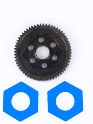 RCAWD Steel 60T Spur Gear with Slipper Pads for Losi 1/16 Mini-B 1/18 Mini-T Series Upgrades Part