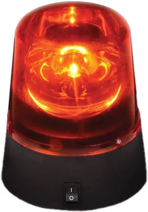 Red Police Beacon Light, Flashing & Rotating Lights, Birthdays, Events, Pretend Play, Play Dates - Batteries Included, 4.25" Inches