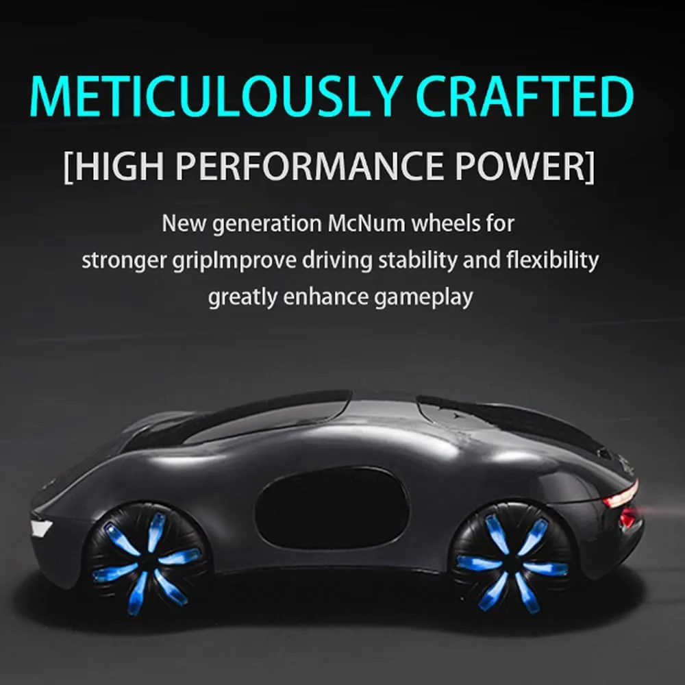 Remote Control Car, Gesture Sensing RC Sunt Car, 2.4GHz RC Drift Car for Kids with Spray Light and Sound, 360?Rotating Side Drifting RC Cars Birthday Gifts for Boys Girls, 2 Batteries (White)