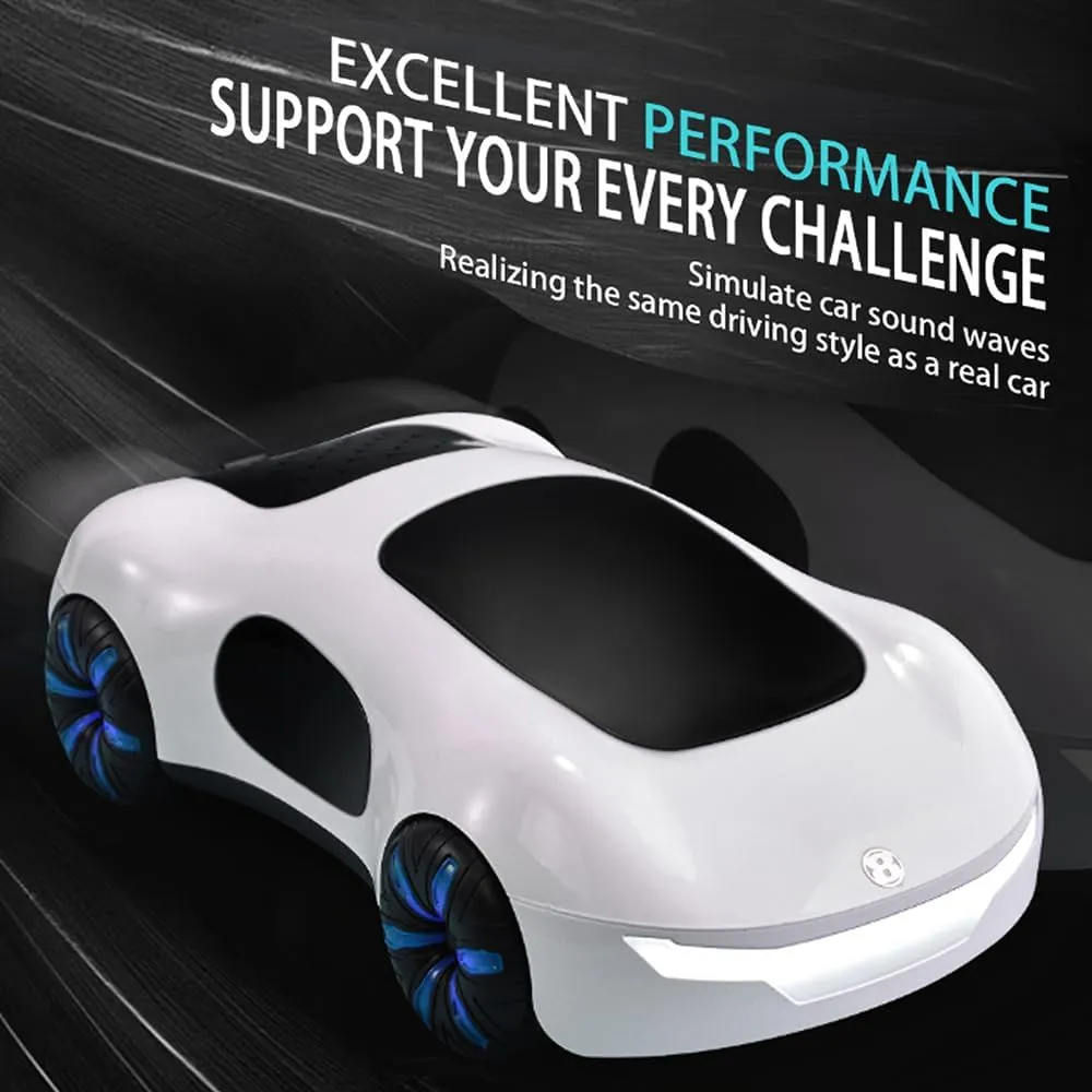 Remote Control Car, Gesture Sensing RC Sunt Car, 2.4GHz RC Drift Car for Kids with Spray Light and Sound, 360?Rotating Side Drifting RC Cars Birthday Gifts for Boys Girls, 2 Batteries (White)